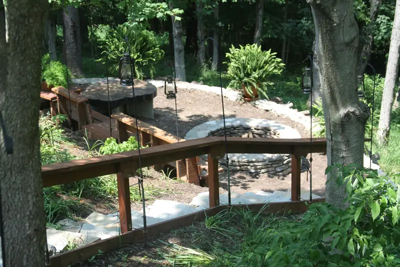 Landscaped beds and plantings
