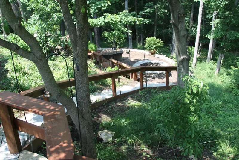 Landscaped beds and plantings