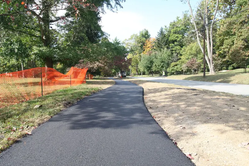 Asphalt walking path